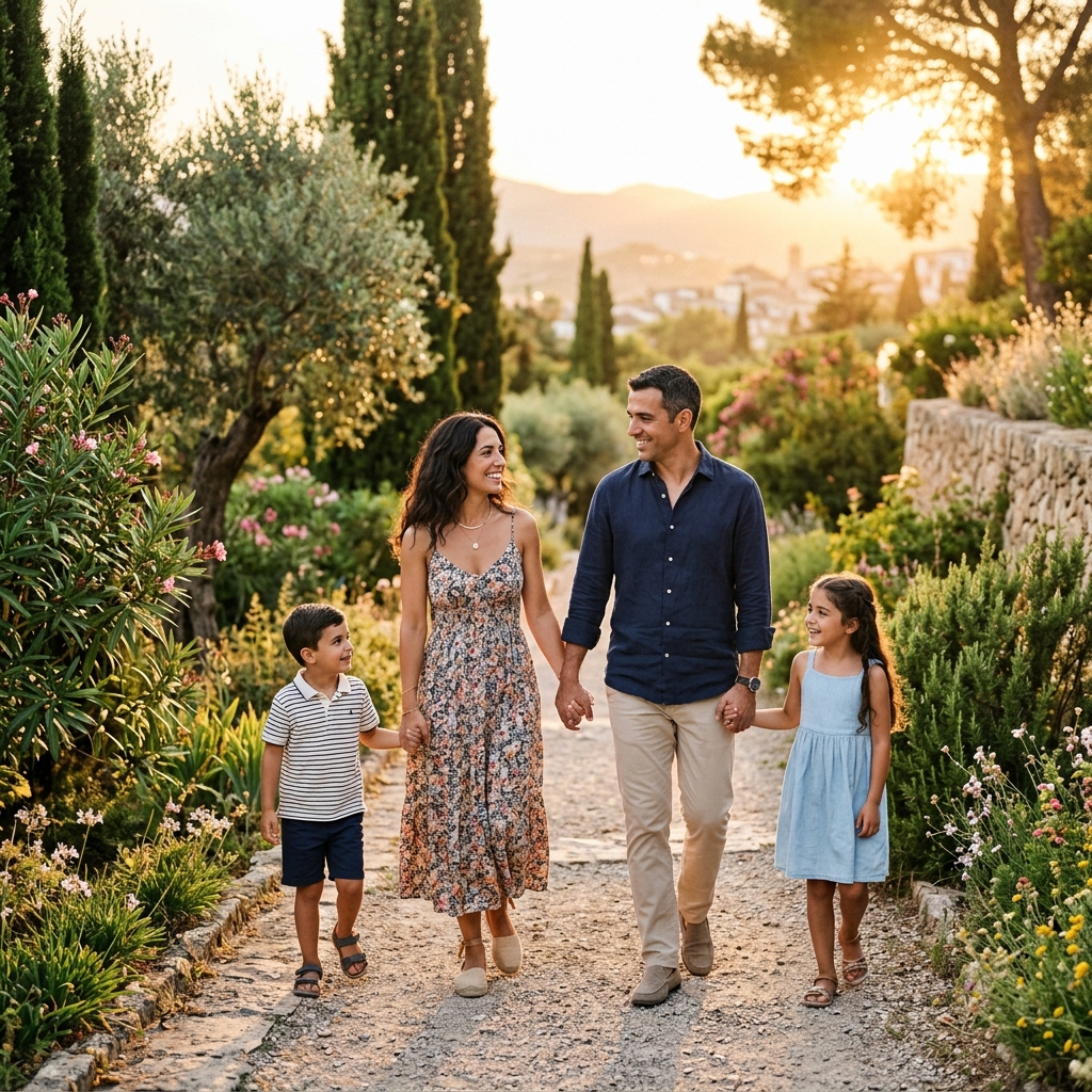 Familia activa practicando deporte juntos al aire libre